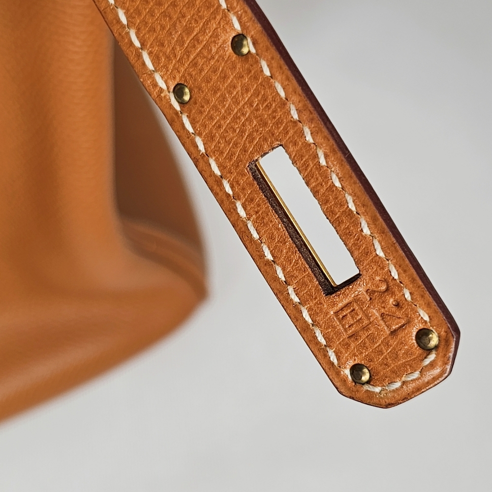 ❤️ SOLD ❤️ Hermès Gold Courchevel Birkin 35 Gold Hardware, 2004 - Picture 6 of 17